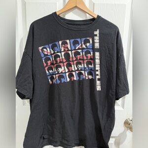 The Beatles Black and Multicolor Short Sleeve punk rock metal British invasion